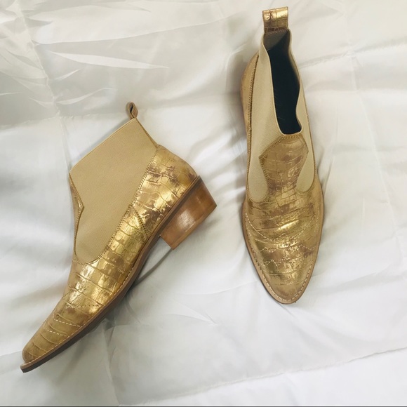 Matisse Metallic Gold Sweet Jane Ankle Boot 8 - SOLD - Picture 4 of 8